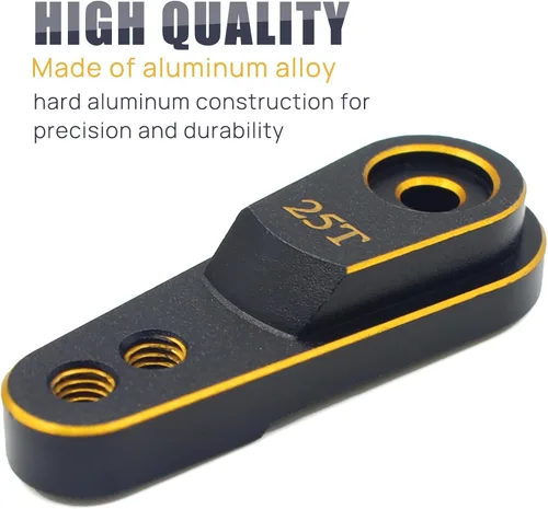 Miniatura 2 de Servo bocina de aluminio 25T actualizaciones de brazo de dirección para servomotores estándar compatibles con Traxxas TRX4 Axial SCX10 Tamiya 1/10