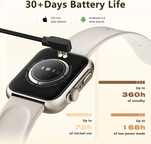 Miniatura 7 de Reloj inteligente para hombres y mujeres, llamada Bluetooth, más de 120 modos deportivos, rastreador de fitness, seguimiento del sueño, contador