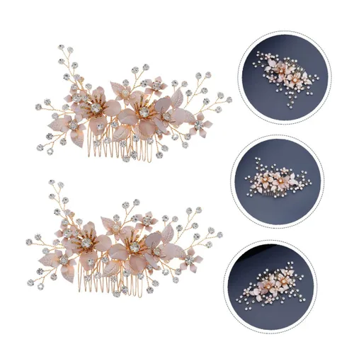 Miniatura 3 de Mikinona Elegante peine de pelo perla y diamante accesorio de boda nupcial elegante para mujeres niñas ocasión especial