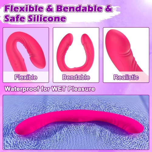 Miniatura 6 de Arnés de consolador sin tirantes, juguetes sexuales lesbianas, control remoto con aplicación de doble extremo, vibrador para hombres y mujeres
