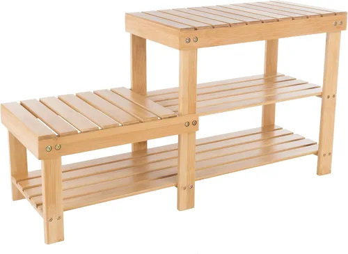 Miniatura 9 de Lavish Home Zapatero de bambú de 2 niveles