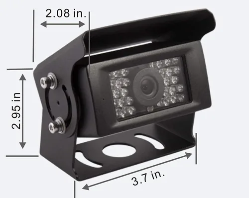 Miniatura 4 de AHD 1080P Sistema de cámara de visión trasera inversa con cable de 7 pulgadas, línea de guía, cámara de visión nocturna IR impermeable IP69K