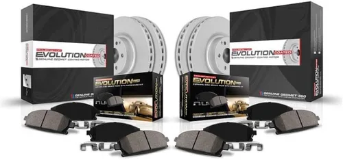Power Stop Kit de pastillas y rotor de freno con revestimiento geométrico CRK8684 delantero y trasero para Nissan Altima 2019-2023 [específico del