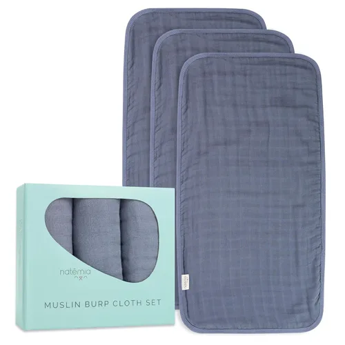 Miniatura 11 de Natemia Paños de muselina ultra suaves para eructos, grandes, súper absorbentes, para recién nacidos, lavables a máquina para babas y desordenes