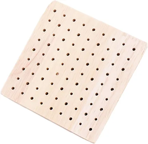 Tablero de clavijas de madera, figuras cuadradas de arcilla, estante de exhibición, soporte para piruletas, soporte para brochetas de alimentos,