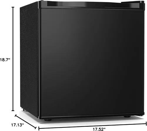 Miniatura 8 de Antarctic Star Mini refrigerador de 1.6 pies cúbicos con congelador, refrigerador pequeño y compacto con puerta reversible individual, estantes