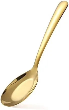 Miniatura 5 de Cucharas de sopa de acero inoxidable, juego de 6 cucharas de sopa de peso pesado, cucharas de sopa chinas, cucharas de ramen pulidas con espejo