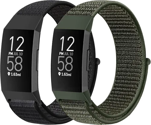 Miniatura 11 de Correas de reloj de nailon compatibles con Fitbit Charge 4/Charge 3/SE, pulsera de repuesto transpirable suave para deporte, correa con banda