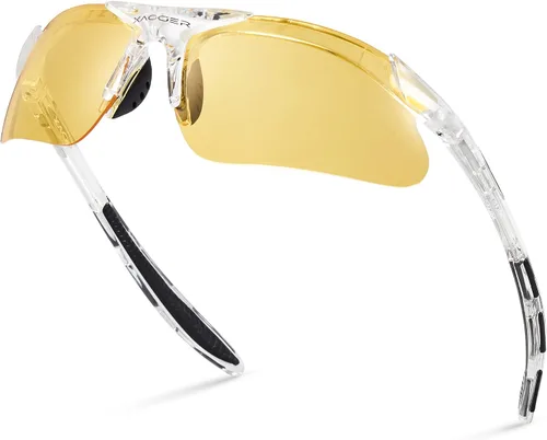 Miniatura 17 de Gafas de sol deportivas polarizadas para niños y niñas, gafas de béisbol y sóftbol, montura TR90 Negro Espejo azul hielo