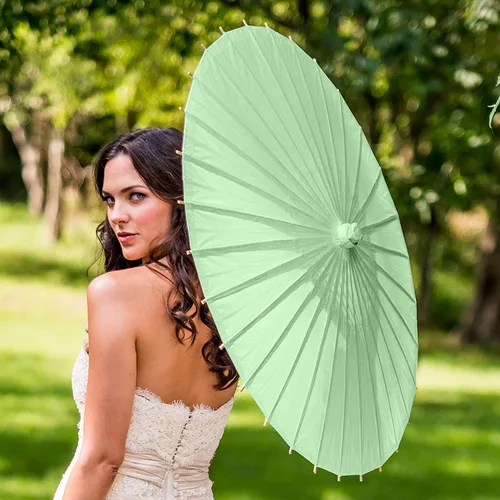 Miniatura 2 de WEDDINGSTAR Parasol de papel con deshuesado de bambú