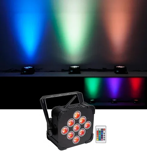 Miniatura 2 de (10) Luces de lavado recargables Rockville BEST PAR 60 con controlador inalámbrico DMX