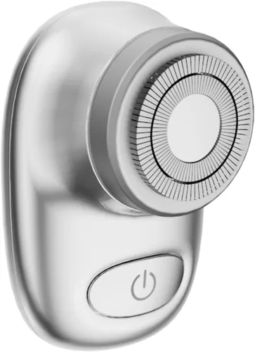 Miniatura 9 de Mini afeitadora eléctrica, afeitadora eléctrica de tamaño de bolsillo para hombres y mujeres, recargable, fácil de usar con un botón, portátil, Azul