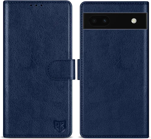 Miniatura 10 de ZZXX Funda tipo cartera para Google Pixel 6a con bloqueo RFID, ranura para tarjetas, función atril, cierre magnético, funda protectora de cuero