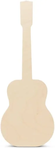 Miniatura 11 de Recorte de guitarra sin terminar, 17 pulgadas, paquete de 2 manualidades de madera sin pintar, formas de madera grandes para manualidades/decoración
