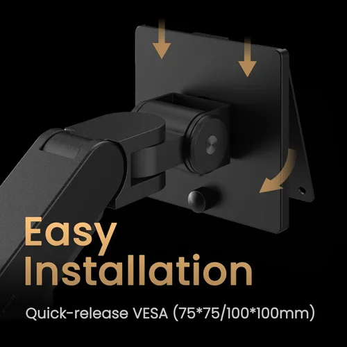 Miniatura 7 de BenQ BSH01 Ergo Brazo de Monitor - Soporte de Monitor con Resorte de Gas para Pantallas de hasta 45'' y 44 libras, Instalación Rápida, Sin Descenso