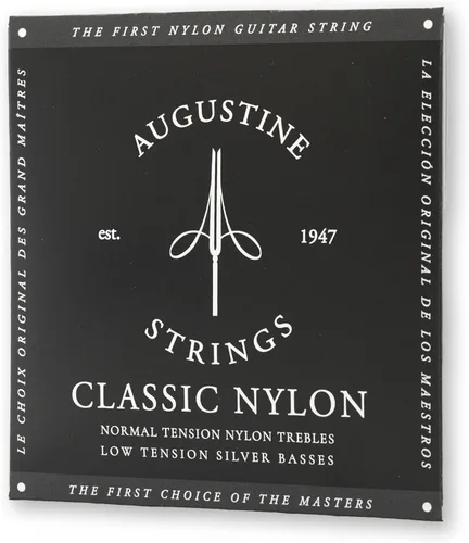 Miniatura 3 de Augustine Cuerdas Clásicas Negras - Juego de cuerdas para guitarra clásica de baja tensión - La cuerda de nailon original - 1 Juego