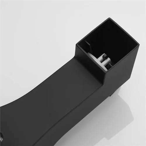 Miniatura 7 de Grifo de bañera, boquilla de ducha, sistema de ducha, pieza de repuesto para baño, extra larga, boquilla de salida de agua, desviador cuadrado Negro