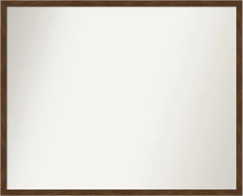 Miniatura 250 de Amanti Art Espejo de pared personalizado no biselado (23 x 25 pulgadas), marco estrecho marrón Carlisle, varios tamaños personalizados, espejo