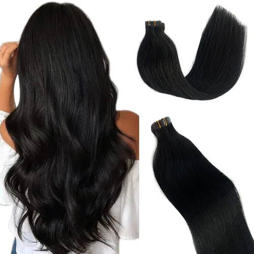 Miniatura 21 de Extensiones de cabello humano rubio con cinta, reflejos rubio ceniza y rubio platino, extensiones de cabello rubio platinado, cinta adhesiva