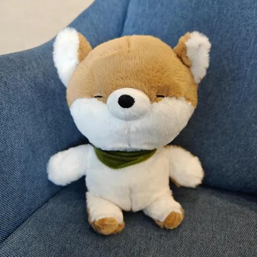 Miniatura 4 de FRANKIEZHOU Peluche Shiba Inu, animal de peluche de 10 pulgadas, marrón claro, juguete suave para niños, perro de peluche, almohada de abrazo