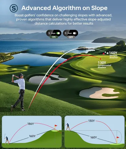 Miniatura 7 de Range Finder Golf S2,Premium Touchscreen & Automatic Brightness Adjustment High Precision Golf Range Finder,Flag Lock Vibration,Golf Rangefinder