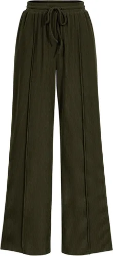 Miniatura 5 de BTFBM Conjunto casual de 2 piezas para mujer, con cuello cuadrado, manga corta, con cordón, pantalones de punto, a juego