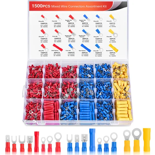 Miniatura 9 de Nilight 200 PCS Conectores de Empalme Termorretráctiles - Conectores de Cable Impermeables - Terminales Eléctricos de Grado Marino Automotriz - Kit