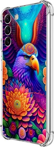 Miniatura 52 de Funda para Galaxy S23, diseño de mariposas azules, rosas, protección contra caídas, a prueba de golpes, de cuerpo completo, resistente a