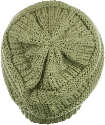 Miniatura 501 de C.C Trendy Warm Chunky Soft Stretch Cable Knit Beanie
