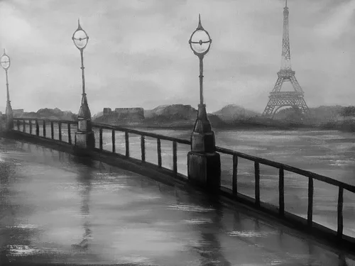 Buyartforless Día lluvioso en París por Ed Capeau Giclée Arte Pintura Reproducción POD