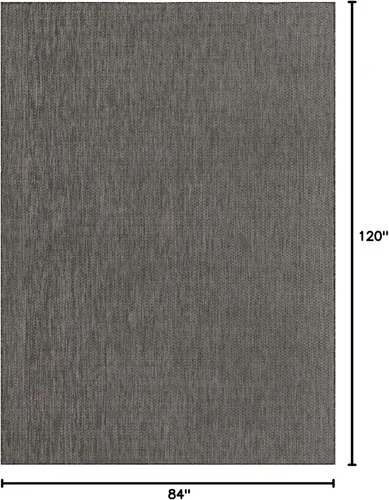 Miniatura 3 de Unique Loom Collection - Alfombra casual de transición sólida jaspeada para interiores y exteriores