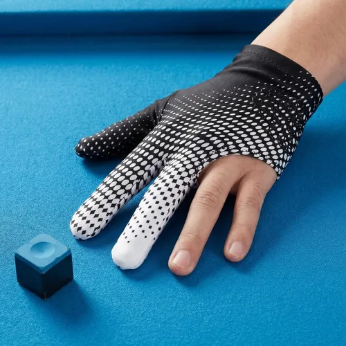Miniatura 8 de EXCEART Guantes elásticos de 3 dedos para mostrar billar, tiradores de billar, carom, billar, taco, guantes deportivos para llevar en la mano