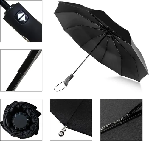 Miniatura 3 de ABCCANOPY Umbrella Windproof Travel Umbrella - Wind Resistant, Small - Compact, Light, Automatic, Strong, Mini, Folding and Portable - Backpack