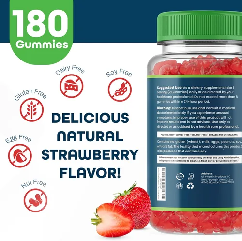 Miniatura 3 de Gomitas de complejo de vitamina B para adultos, suplemento vitamínico del complejo B para mujeres y hombres, gomitas complejas de vitaminas B