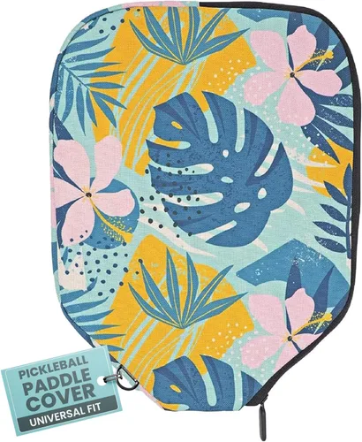 Palms-O-Aces Pickleball Paddle Cover | Canvas Padded Pickleball Paddles Sleeve with Zipper | Lightweight Protective Paddle Case for Standard Paddles