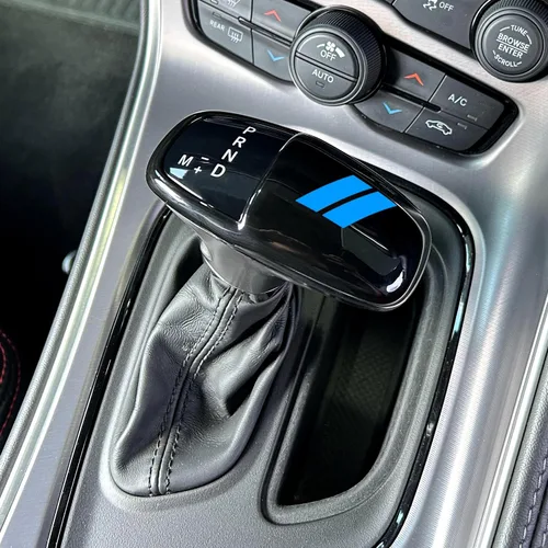 Miniatura 3 de Cubierta de cabeza de perilla de cambio de marcha para accesorios Dodge Charger 2015-2023 Challenger 2015-2024 Durango 2016-2026, inserción