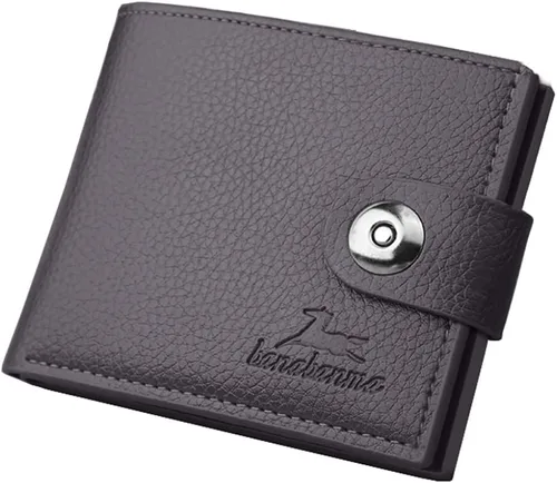 Miniatura 36 de Cartera delgada para hombre con monedero, cartera minimalista con cremallera, carteras plegables para hombre con tarjetero de crédito, cartera