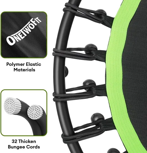 Miniatura 3 de ONETWOFIT 42"/45" Rebounder Trampoline for Adults, Silent Mini Trampoline Indoor Exercise Fitness Trampoline Bungee Rebounder Workout Max Load