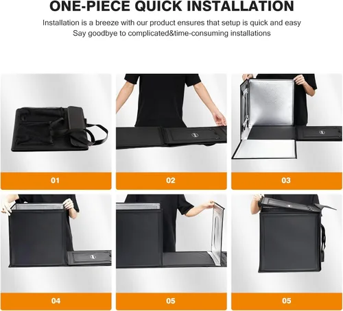 Miniatura 7 de Caja de luz para fotografía de 20"x20" con 160 luces LED y 6 fondos de color, caja de fotos con luces, caja de luz plegable con brillo ajustable