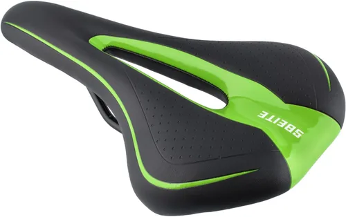Miniatura 8 de Sillín de bicicleta de montaña duradero Negro y Verde