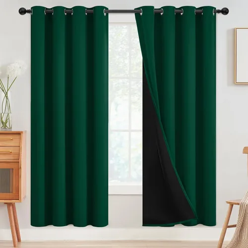 Miniatura 186 de SimpleHome - Cortinas opacas 100% para recámara, cortinas de ventana con ojales beige, con aislamiento térmico, cortinas de oscurecimiento