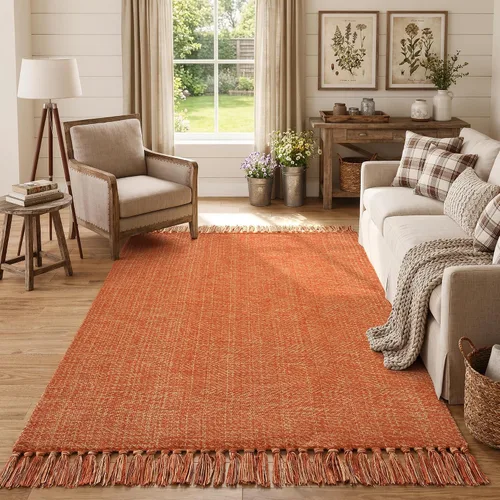 Miniatura 53 de Collive Alfombra Larga para Pasillo de 2.6' x 7', Alfombras Lavables para Interiores de Entrada, Alfombras de Cocina Trenzadas Tejidas Beige/Crema