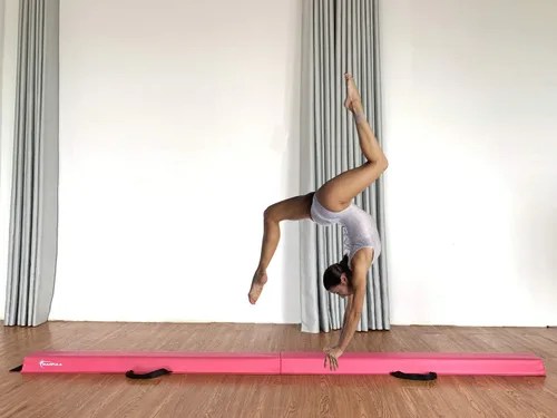 Miniatura 7 de MARFULA Balance Beam - Equipo de gimnasia de suelo plegable para niños, base antideslizante - de 6 a 10 pies para uso en gimnasio en casa
