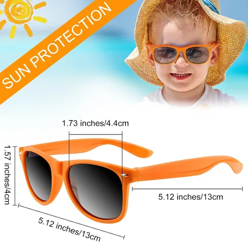 Miniatura 3 de MIAHART Gafas de sol de neón a granel para niños, regalos de fiesta para verano, playa, piscina, fiesta, carnaval, fiesta de cumpleaños