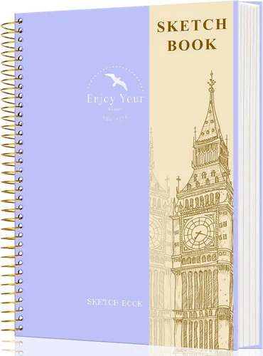 FLYING EAGLE Cuaderno de bocetos de tapa dura para dibujo 8.5 x 11, bloc de bocetos con espiral para adultos, mujeres, niños con papel premium de
