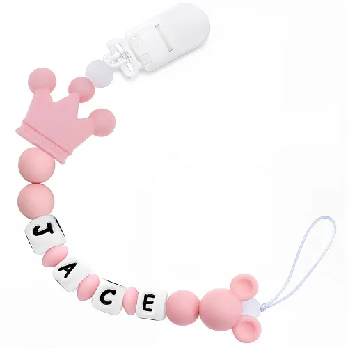 Miniatura 8 de Clip personalizado para chupete con nombre, soporte para chupete personalizado con nombre, juegos de regalo para bebés recién nacidos (mariposa)
