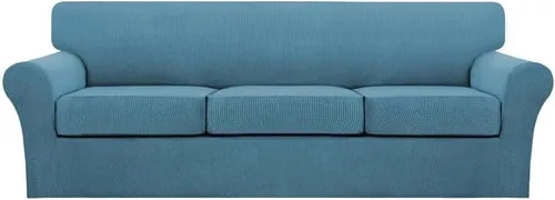 Miniatura 47 de Turquoize 2 fundas para sillas de sala de estar, funda de sofá con fundas de cojín individuales, funda de muebles para sillas (silla, beige biscotti)