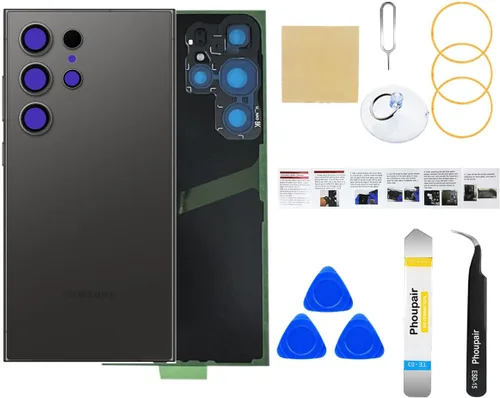 Miniatura 29 de Reemplazo de cristal trasero para Samsung Galaxy S24 con kit de herramientas de reparación profesional (Amber Yellow)