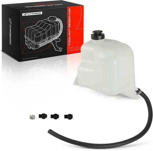 A-Premium Tanque de depósito de recuperación de desbordamiento de refrigerante del motor [con tapa y tubería] Compatible con vehículos Chevrolet y