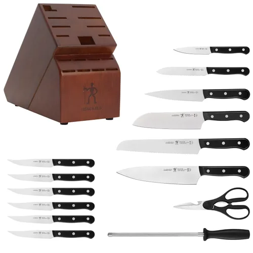 Miniatura 8 de HENCKELS Solution - Juego de 15 cuchillos ultraafilados con bloque, cuchillo de chef, cuchillo de pan, cuchillo de carne, ingeniería alemana Negro